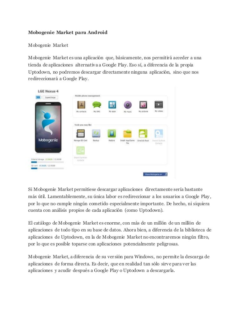 TÉLÉCHARGER MOBOGENIE MARKET SUR UPTODOWN